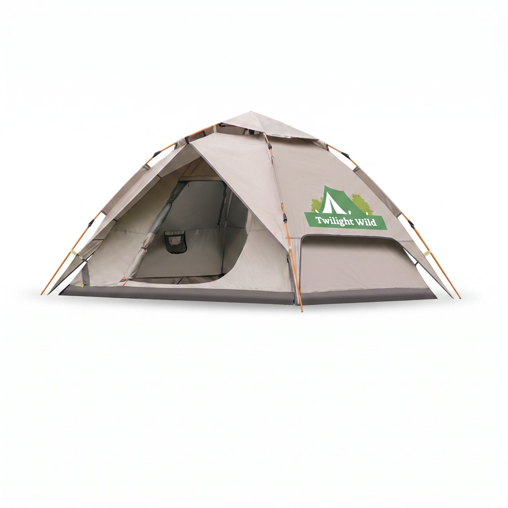 Automatic Quick-opening Camping Tent Black Vinyl Double-layer For Multi-person Portable Rainproof Sunshade -C18