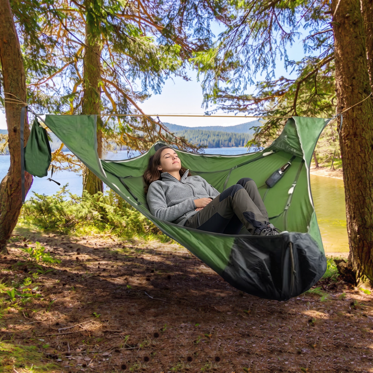 Newly Designed Portable Strength Hammock Tent Camping Waterproof Tree Hammock -H19