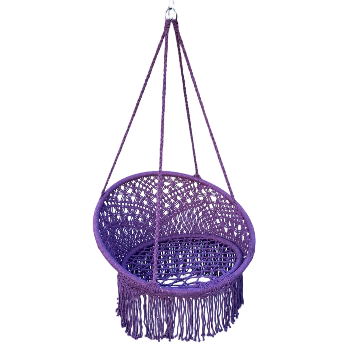Tassel Hanging Chair Indoor/Outdoor Patio Swing Cradle -H57