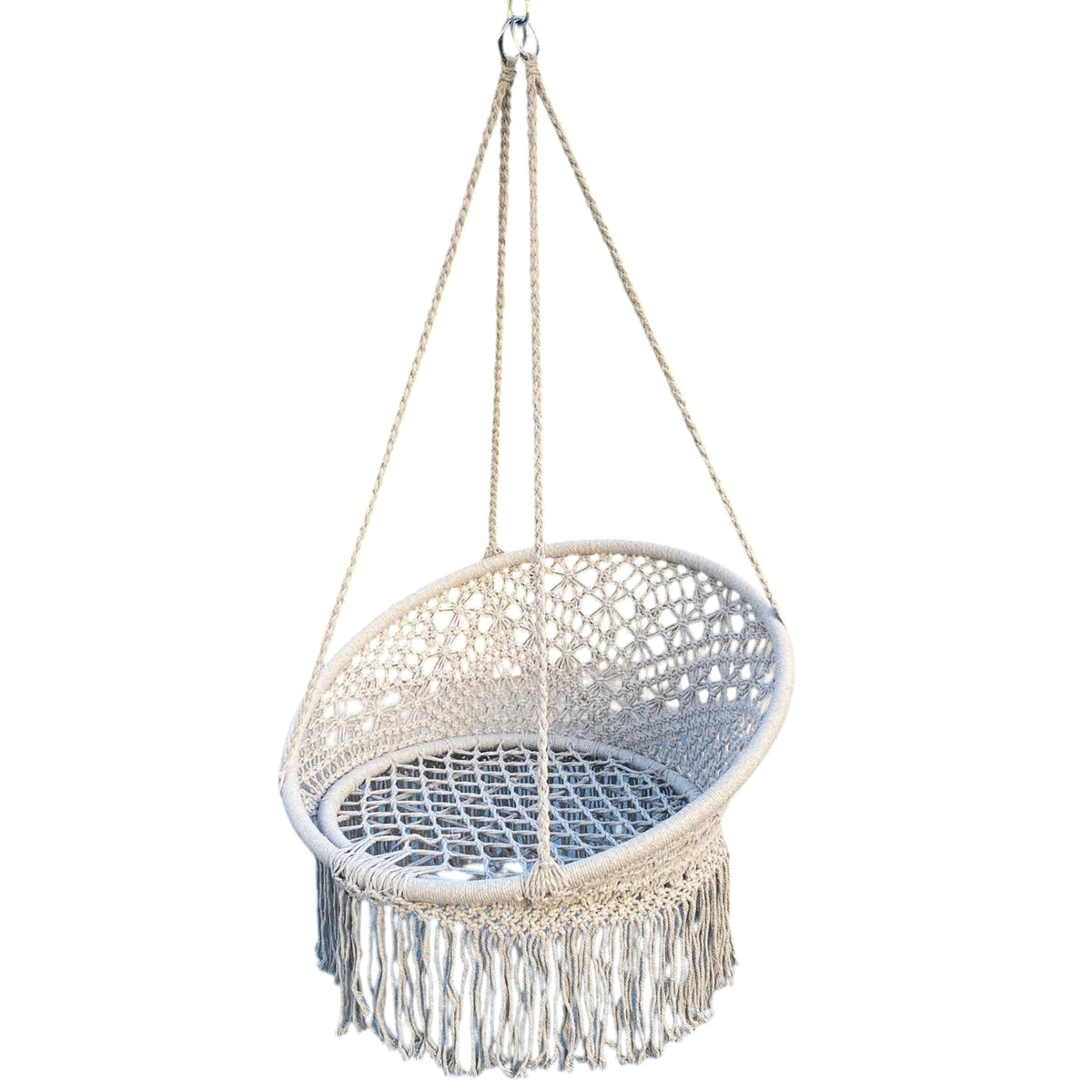 Tassel Hanging Chair Indoor/Outdoor Patio Swing Cradle -H57