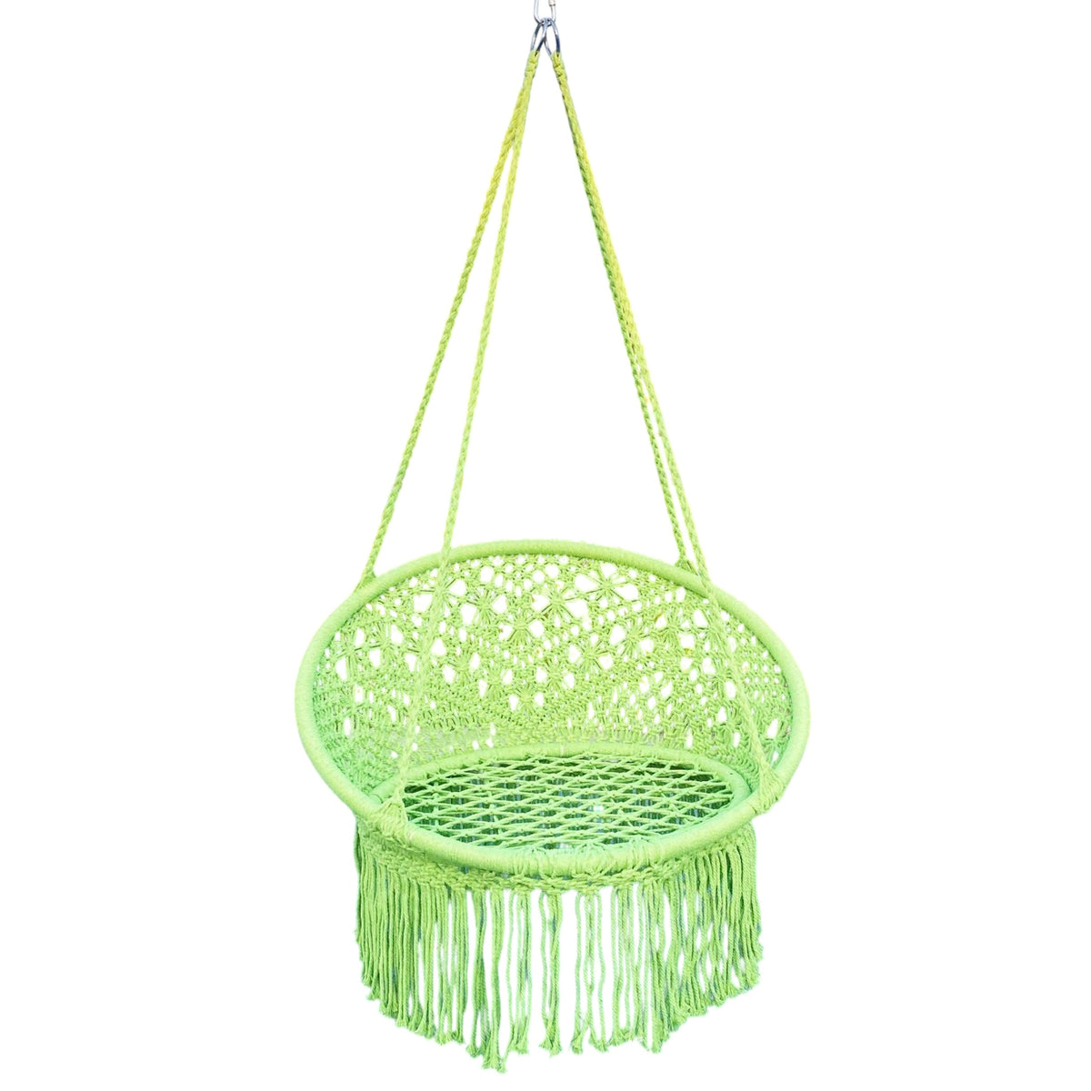 Tassel Hanging Chair Indoor/Outdoor Patio Swing Cradle -H57