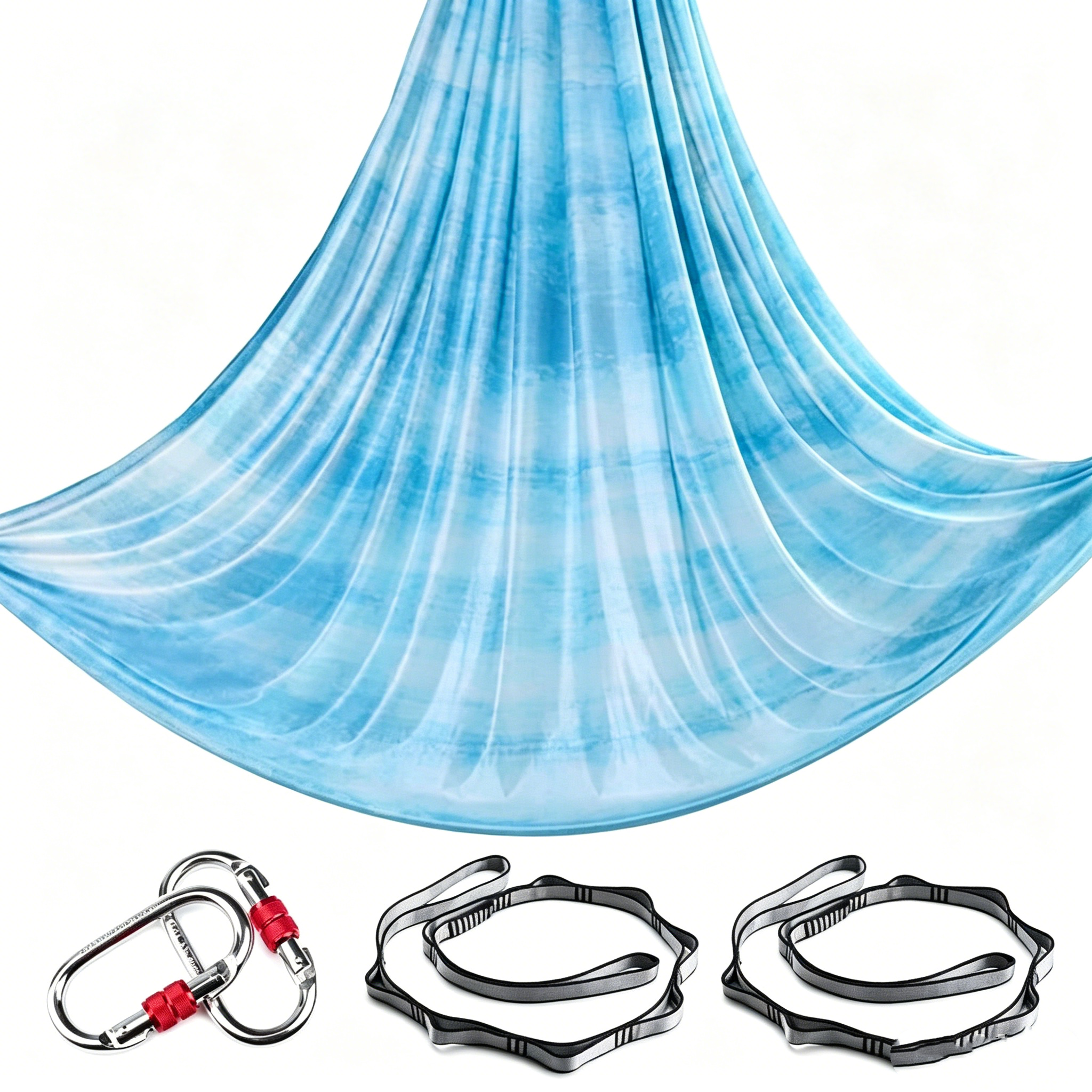 Aerial Yoga Hammock Set Durable 40D Nylon Fabric Gradient Color Aerial Yoga Swing Set