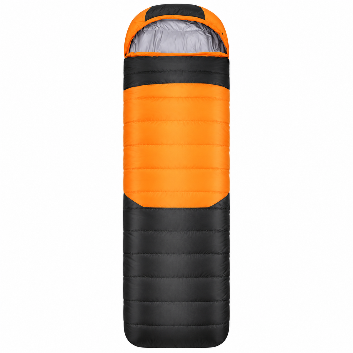 5.1 lb White Duck Down Sleeping Bag for Adults – Hooded Cold-Weather Camping Bag, 86.6 × 29.5 in-S16