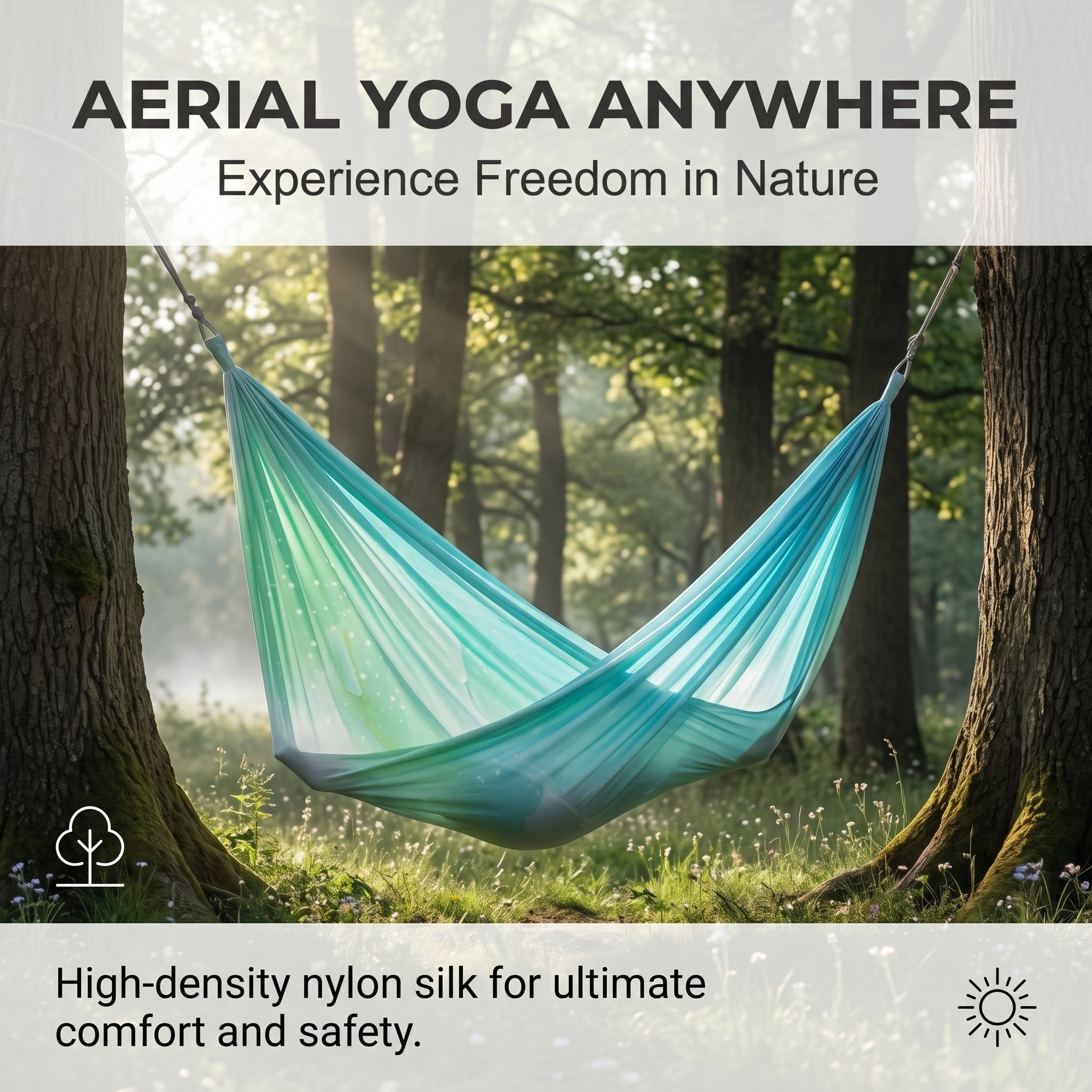 High-strength 100% Polyester Yoga Swing Hammock