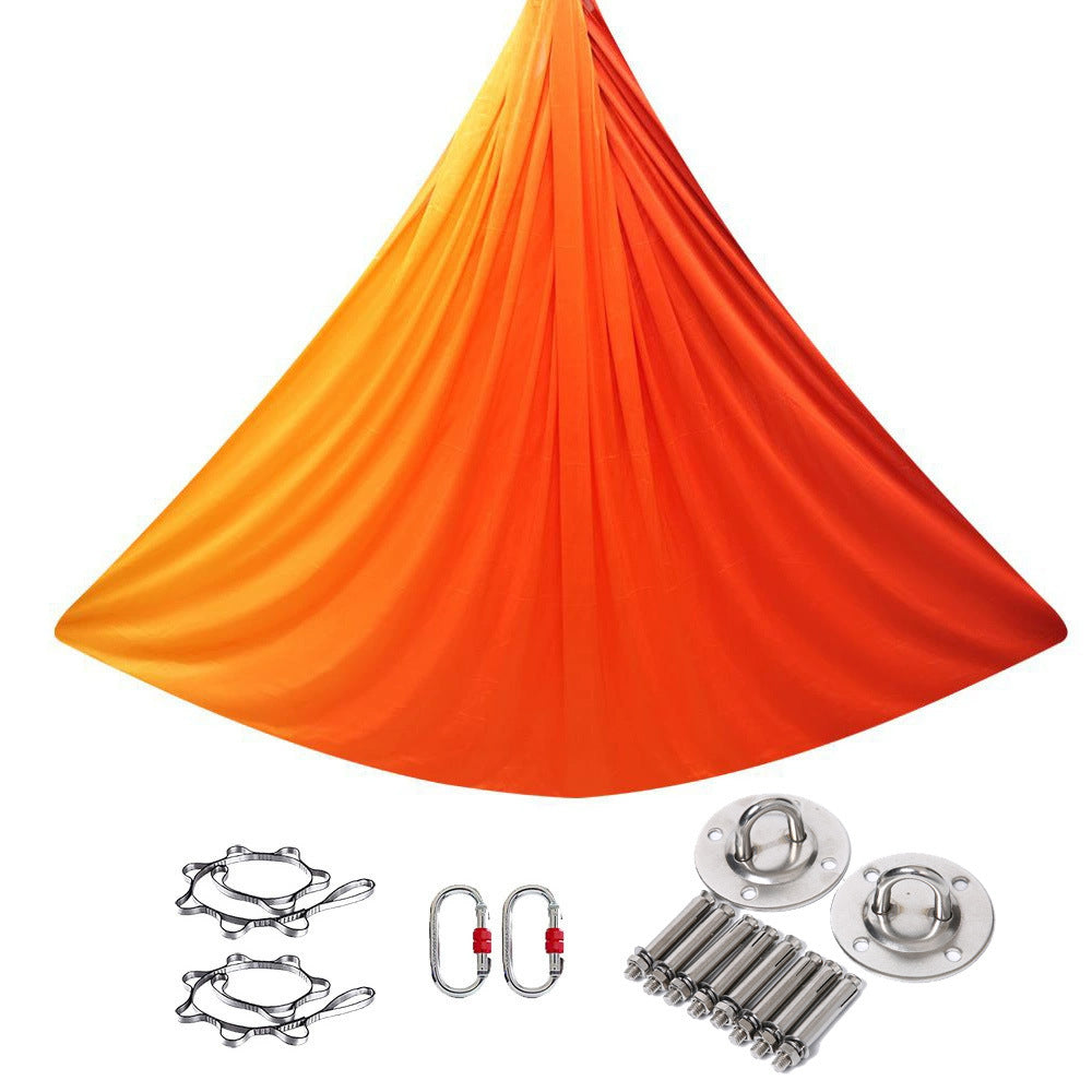Gradient Printed Colorful Elastic Yoga Silk Aerial Hammock