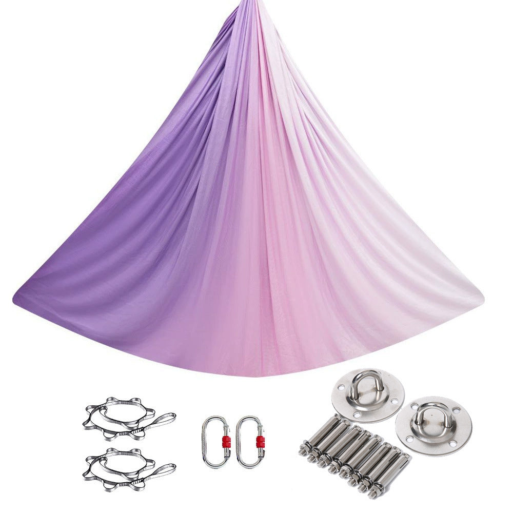 Gradient Printed Colorful Elastic Yoga Silk Aerial Hammock