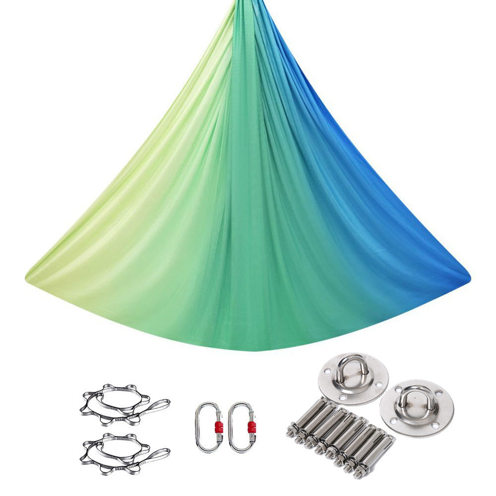 Gradient Printed Colorful Elastic Yoga Silk Aerial Hammock