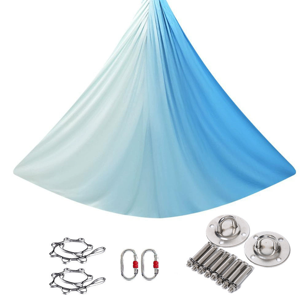 Gradient Printed Colorful Elastic Yoga Silk Aerial Hammock