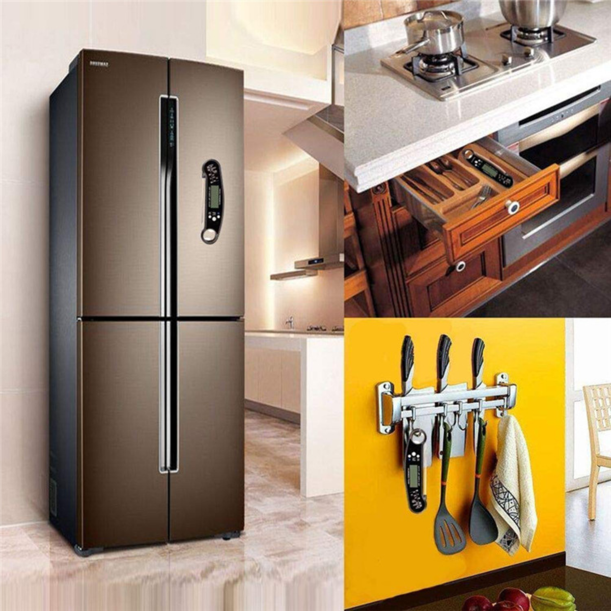 Digital Instant-Read Foldable Food Thermometer, High-Precision Kitchen & BBQ Probe - T16