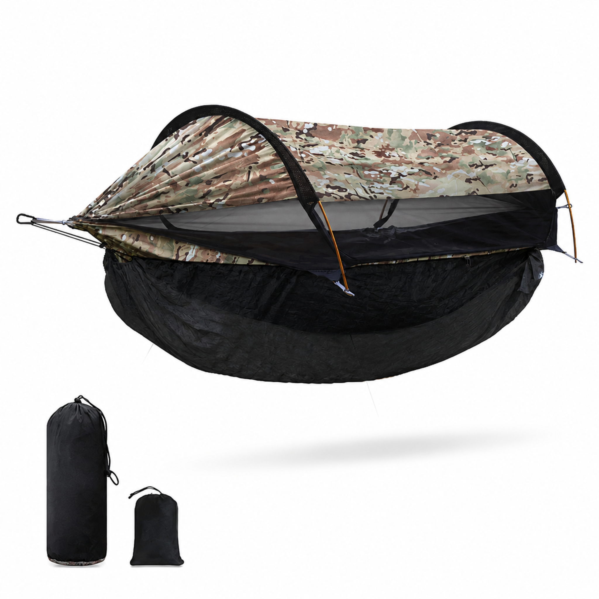 Outdoor Double Hammock with Mosquito Net – 360° Bug Protection, Sunshade, Anti-Roll for Camping & Park
