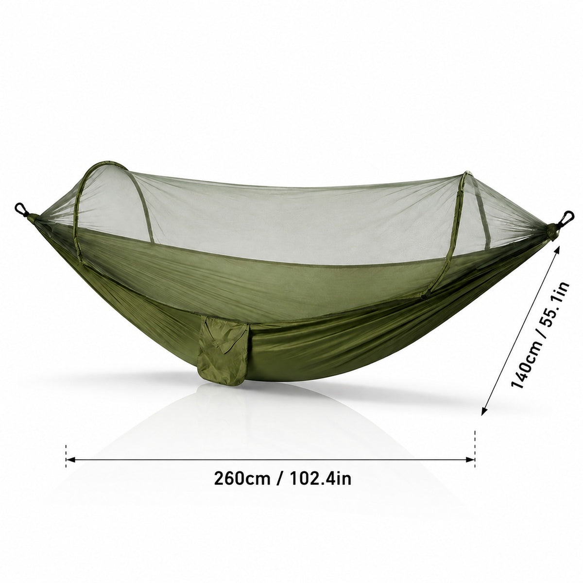 3-in-1 Camping Hammock Tent with Mosquito Net & Waterproof Rain Tarp -H47