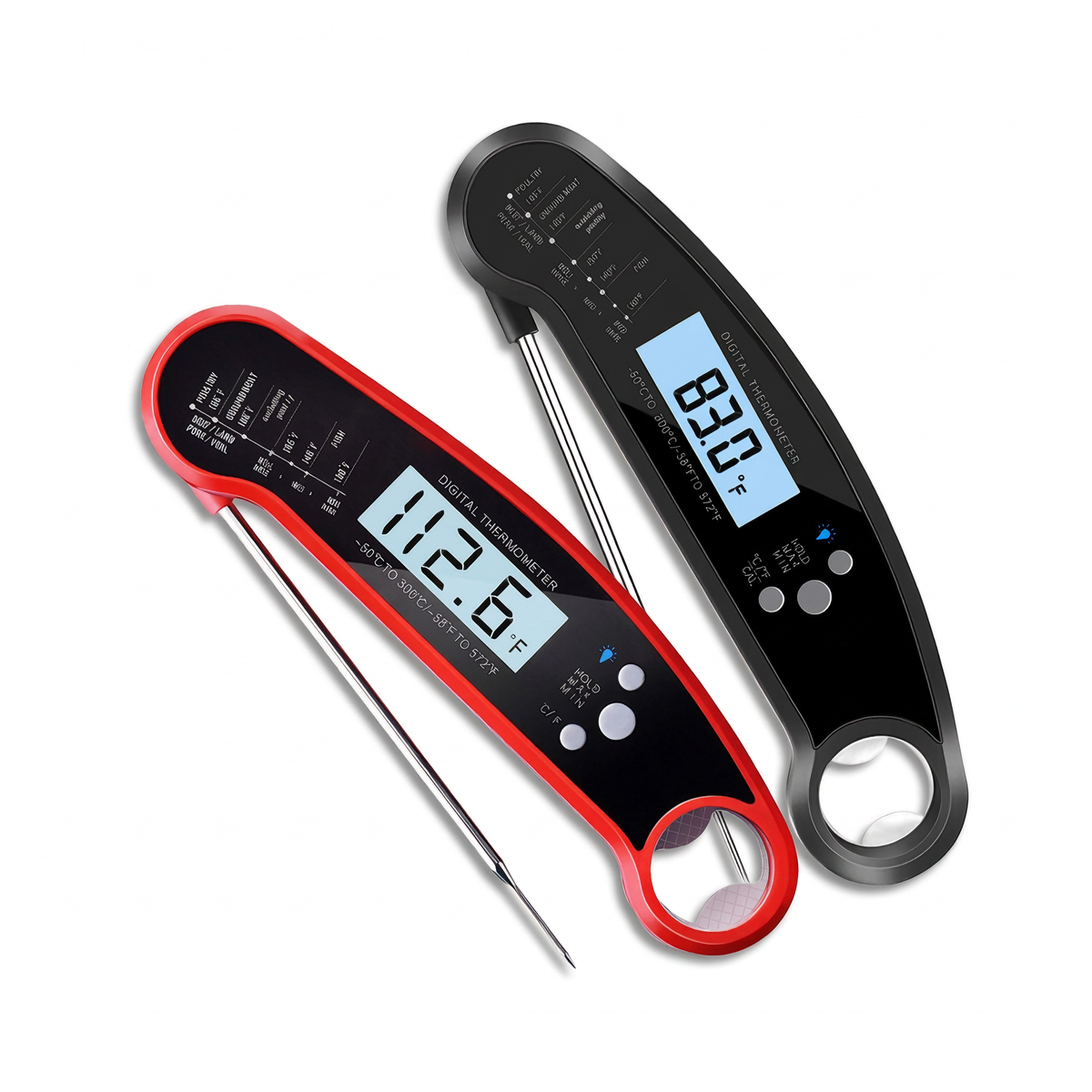 Digital Instant-Read Foldable Food Thermometer, High-Precision Kitchen & BBQ Probe - T16
