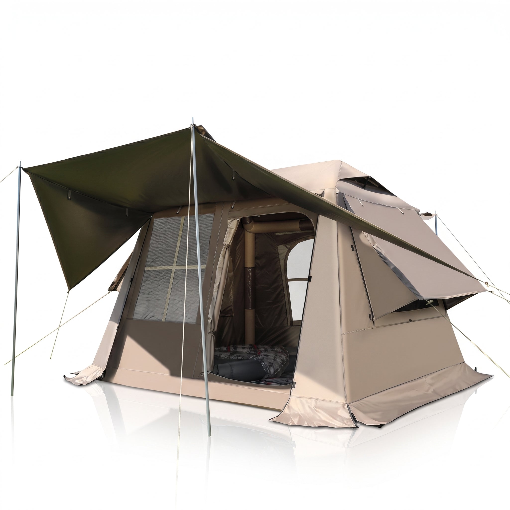 Outdoor Camping PVC Air Column Tent, Portable Windproof And Rainproof Oxford Cloth Inflatable Tent