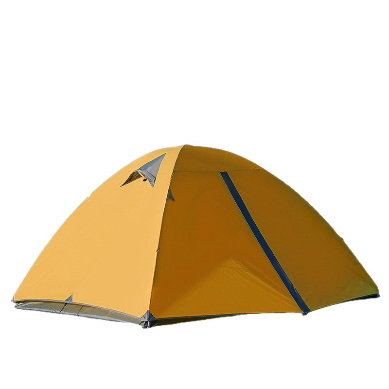 Lightweight Mountaineering Camping Tent Rainproof Nylon-coated Silicone Double-layer -C4