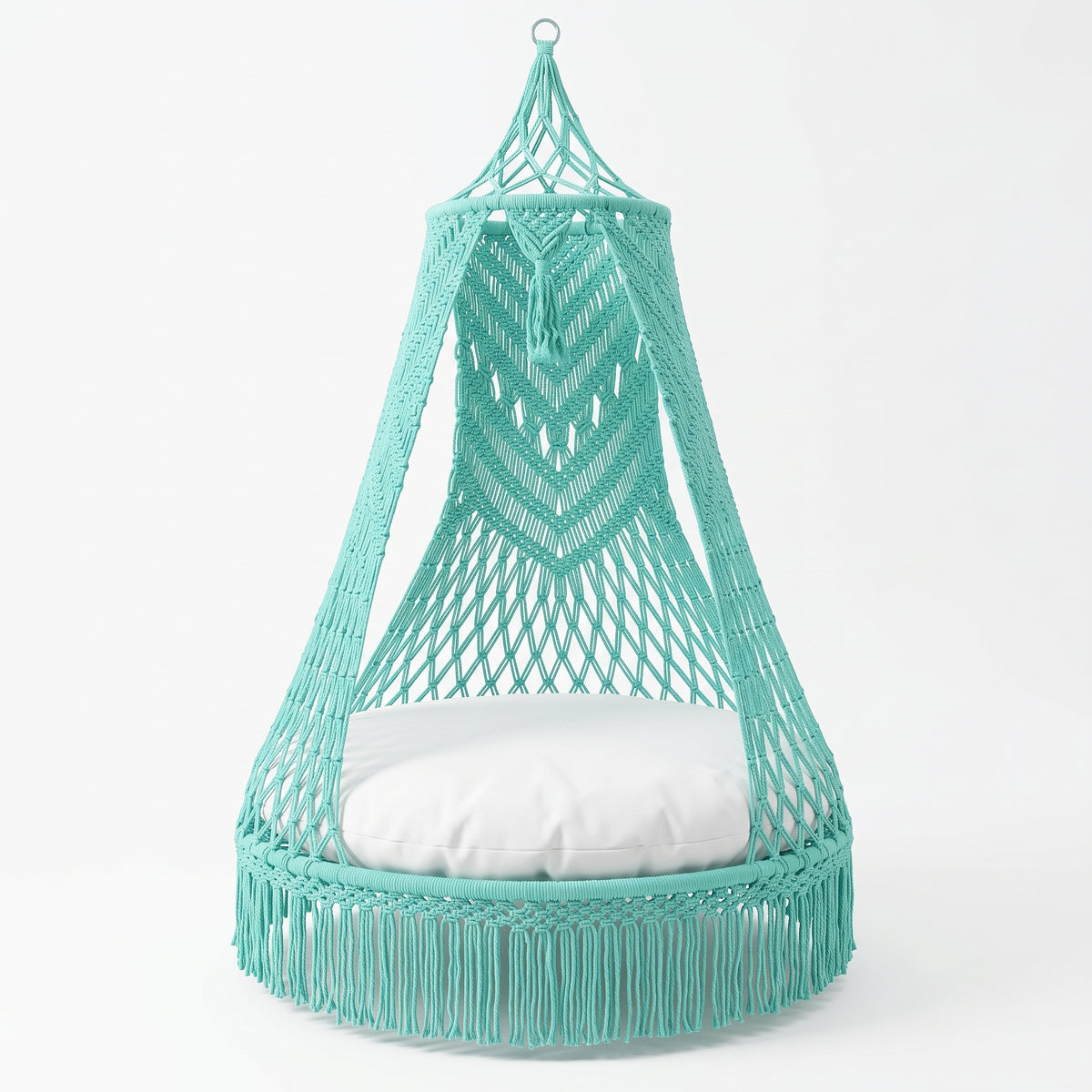 Boho Macrame Hanging Chair Adult Handwoven Indoor Hammock Swing -H59