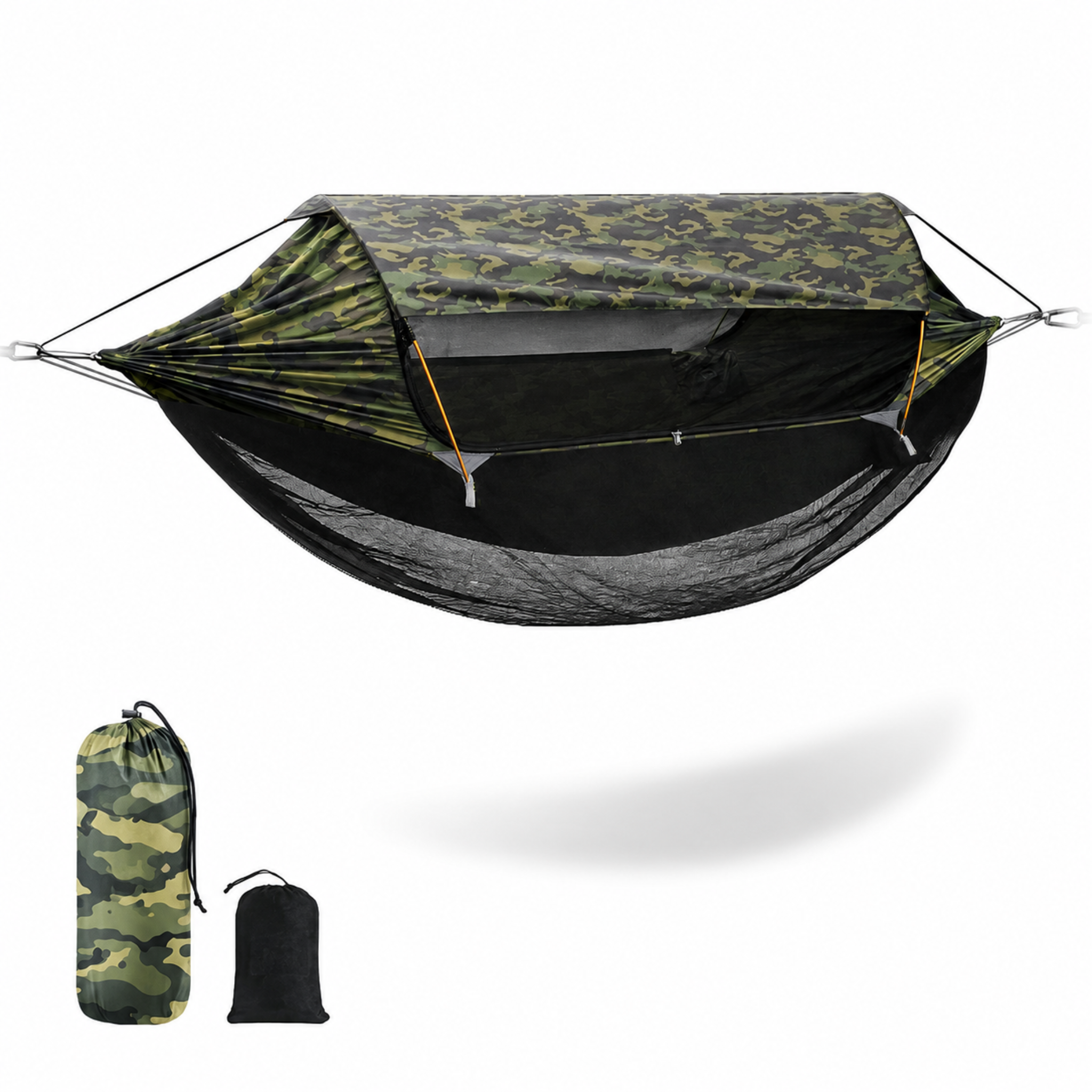 Outdoor Double Hammock with Mosquito Net – 360° Bug Protection, Sunshade, Anti-Roll for Camping & Park