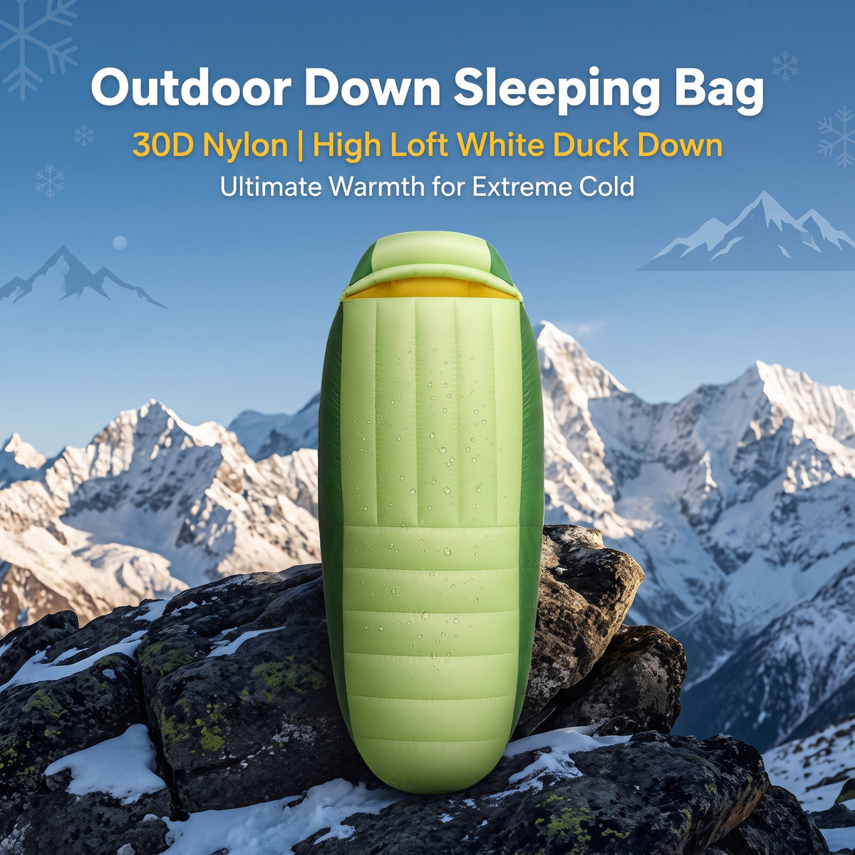 30D Nylon Down Sleeping Bag for Winter Camping & Travel -S15