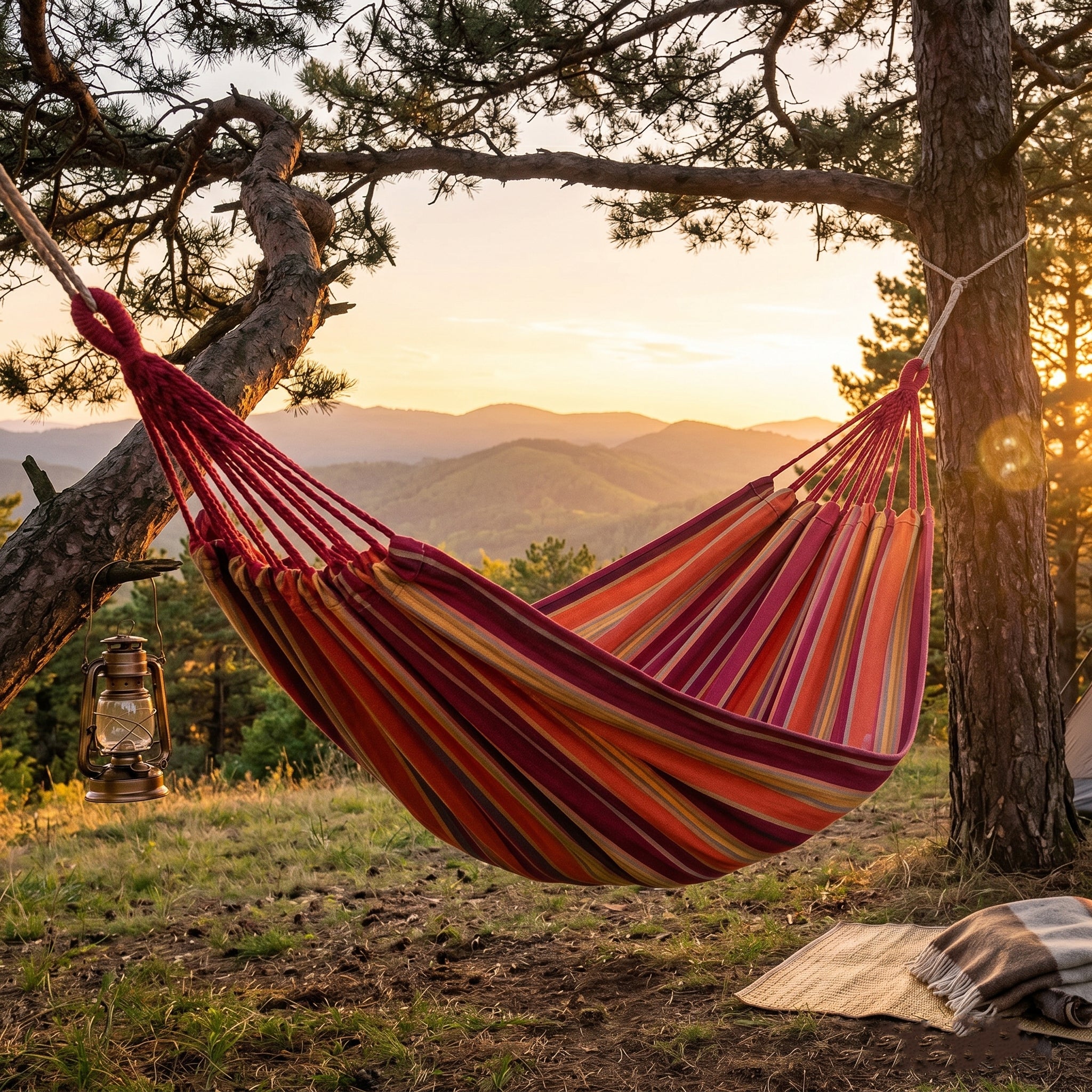 Outdoor Tree Hammock for Double Person Indoor Patio Porch Garden
