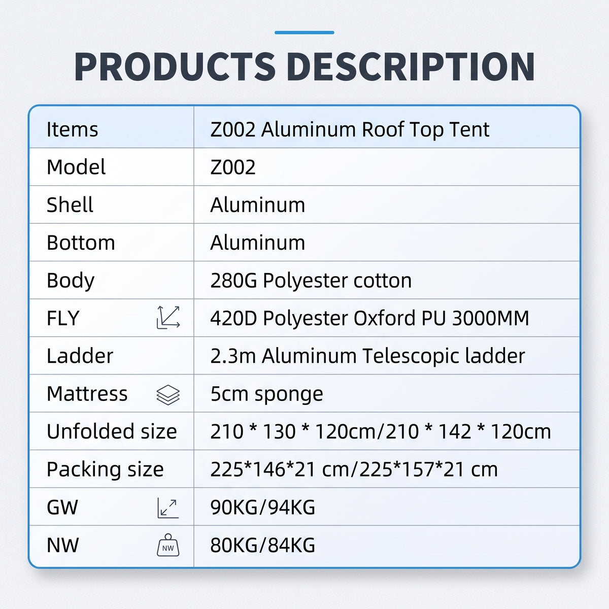 Hard-Shell Rooftop Tent Dual Hydraulic Telescopic System 3-4 Person Capacity - R1
