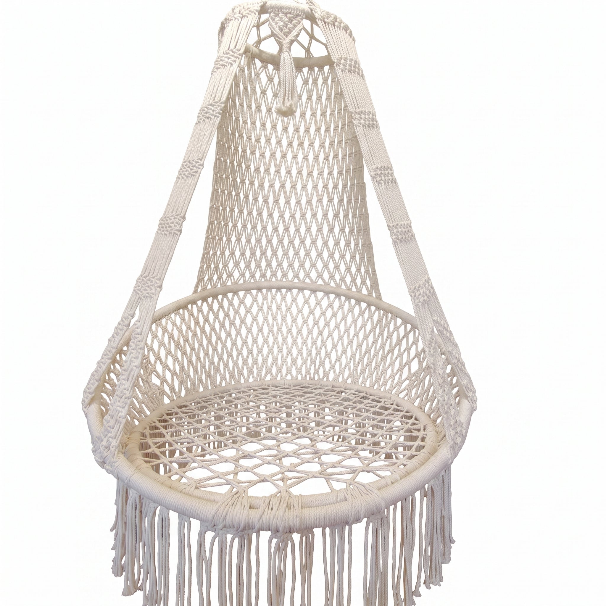 Luxury Boho Cotton Rope Hanging Chair with Cushion