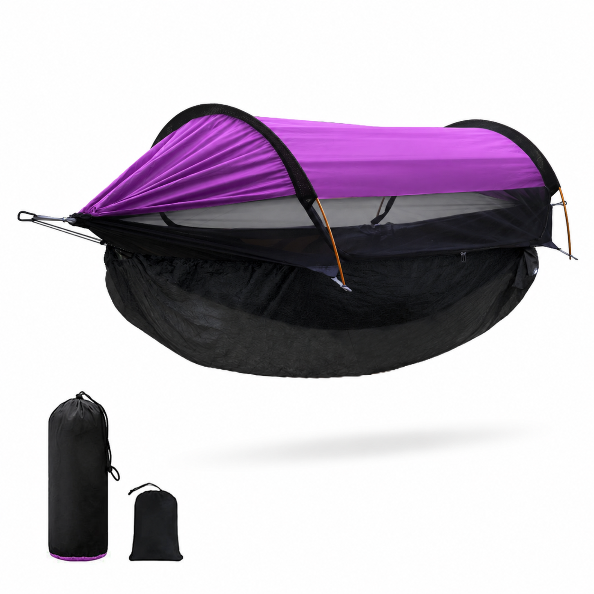 Outdoor Double Hammock with Mosquito Net – 360° Bug Protection, Sunshade, Anti-Roll for Camping & Park
