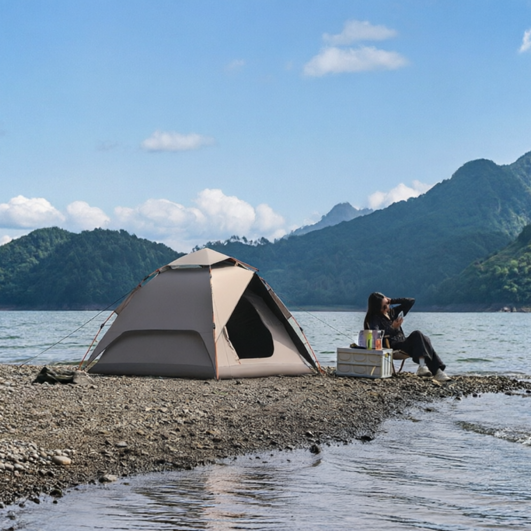 Double-layer Quick-opening Automatic Portable Camping Tent