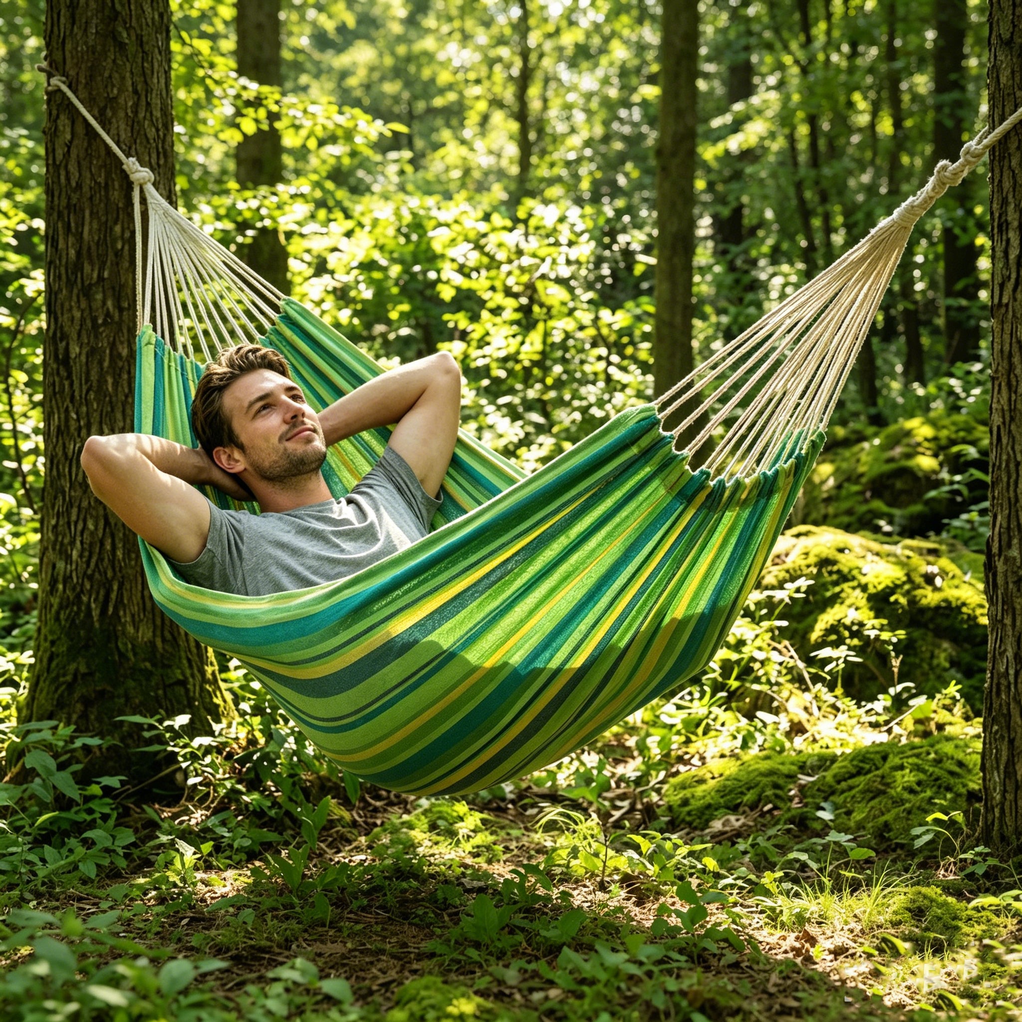 Outdoor Tree Hammock for Double Person Indoor Patio Porch Garden