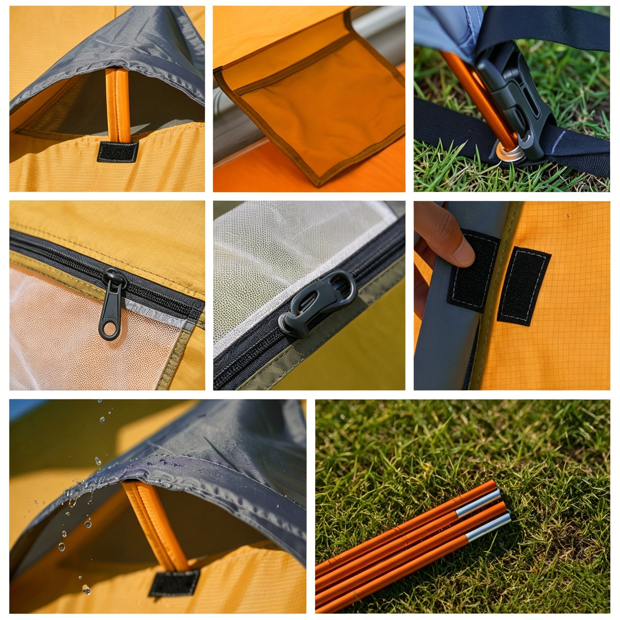 Lightweight Mountaineering Camping Tent Rainproof Nylon-coated Silicone Double-layer -C4