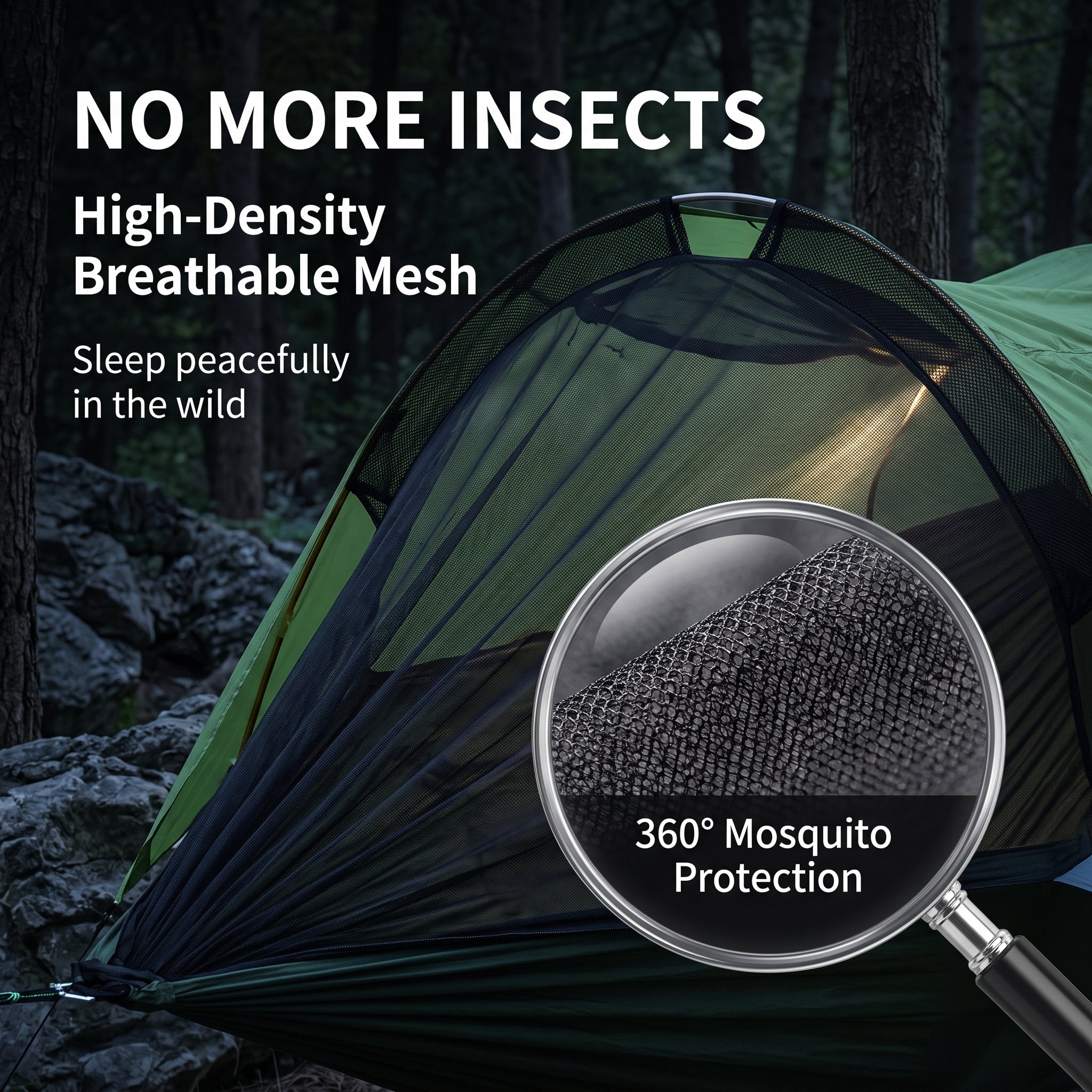 Ultralight Camping Hammock with Integrated Mosquito Net -H26