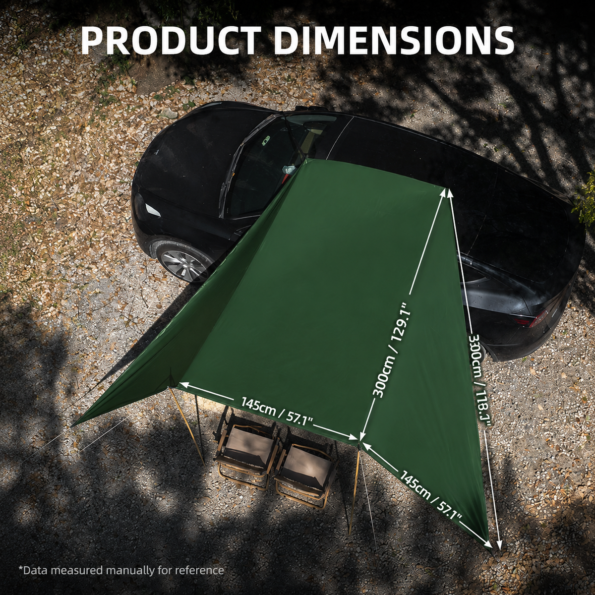 Universal Car Side Awning Tent Blackout Tailgate Canopy for Camping -C28