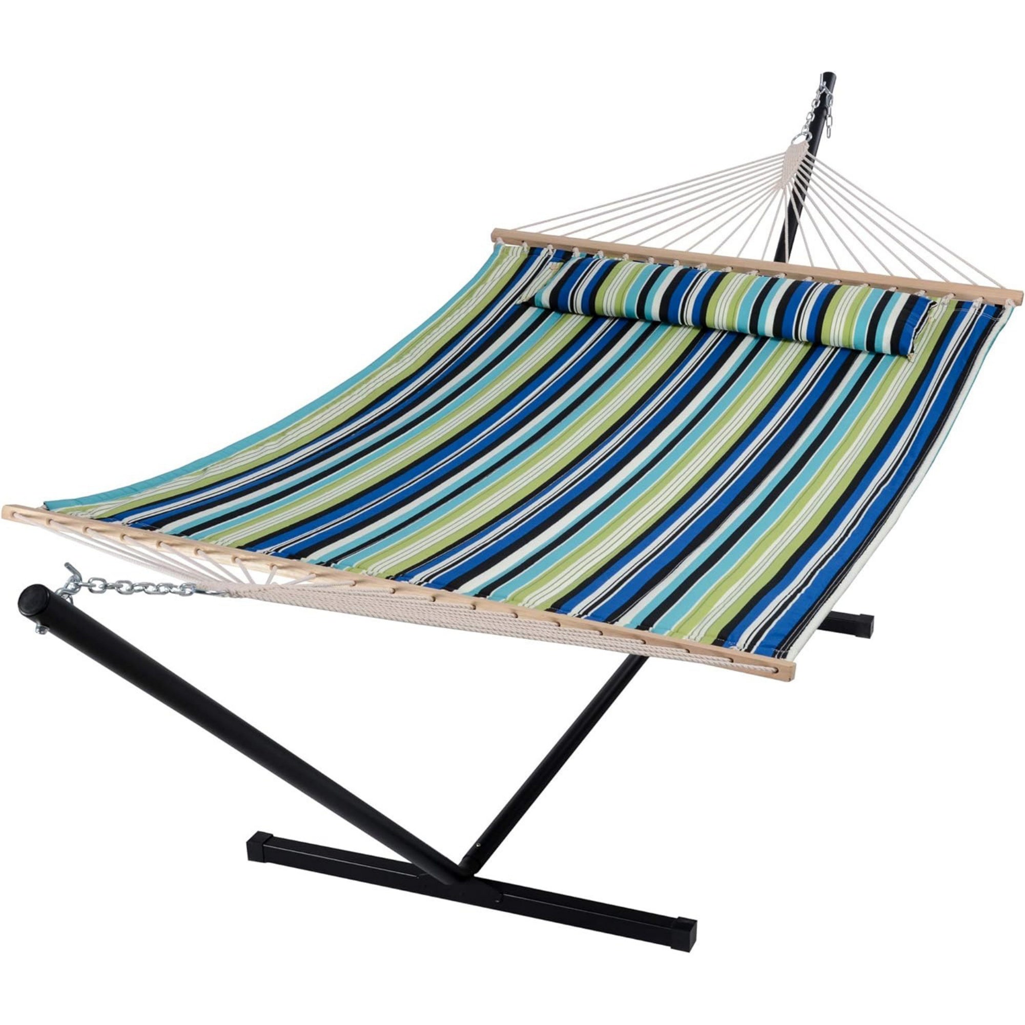 Boho Macrame Hammock with Wooden Spreader Bars