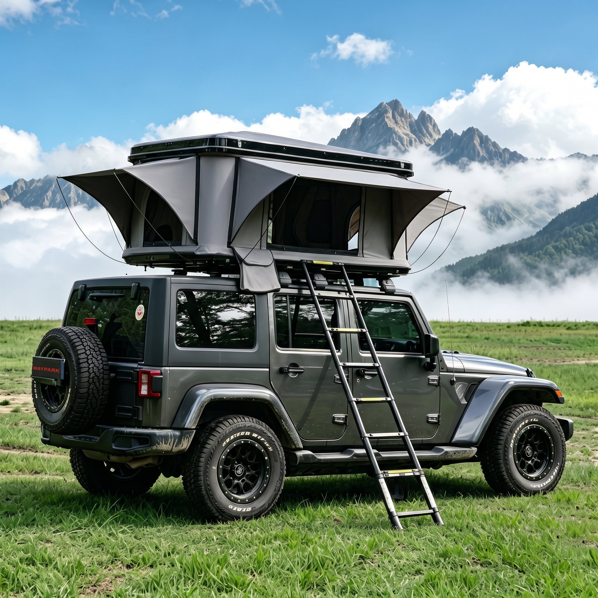 Quick Open Hardshell Roof Top Tent 3 Person Capacity for SUV Truck Jeep