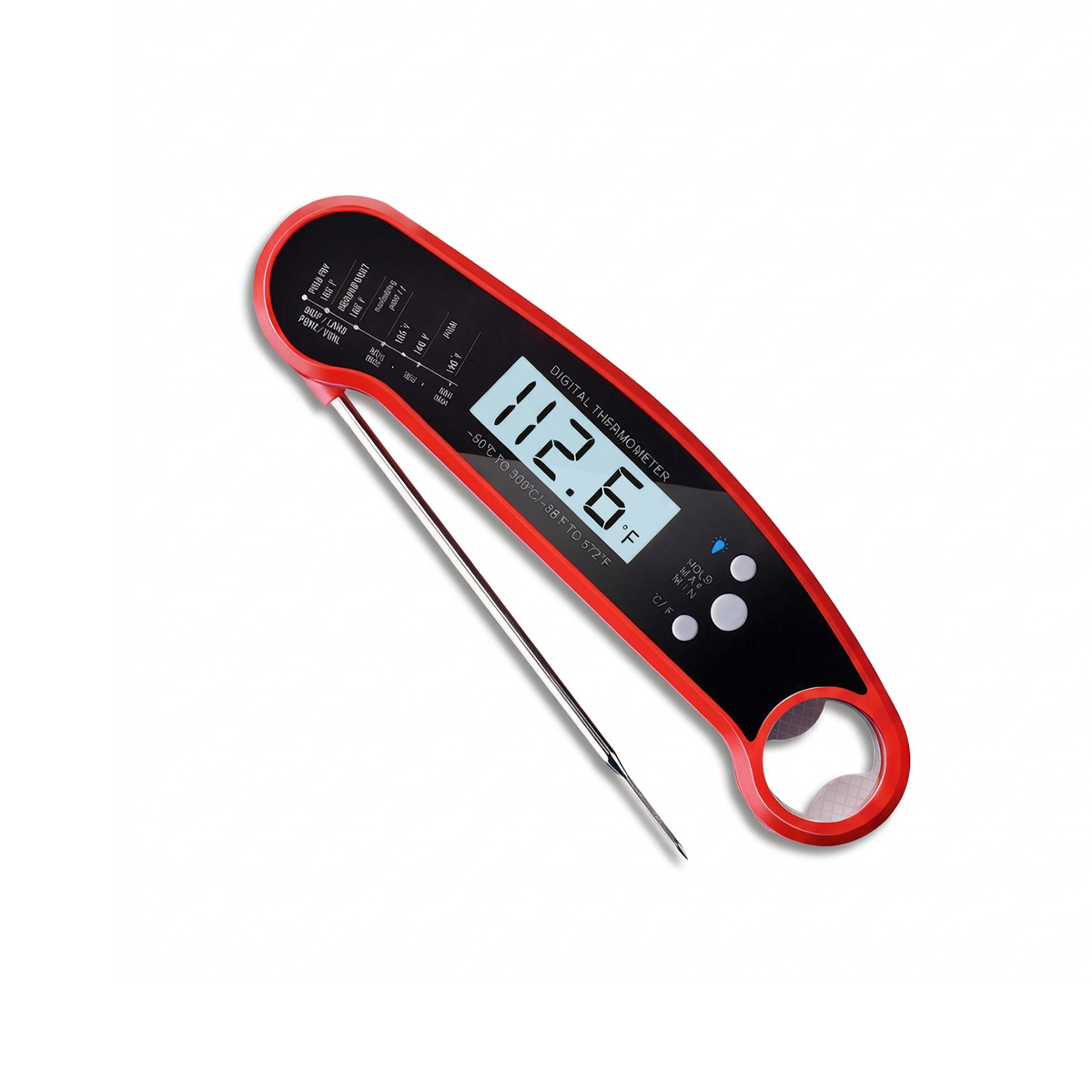 Digital Instant-Read Foldable Food Thermometer, High-Precision Kitchen & BBQ Probe - T16