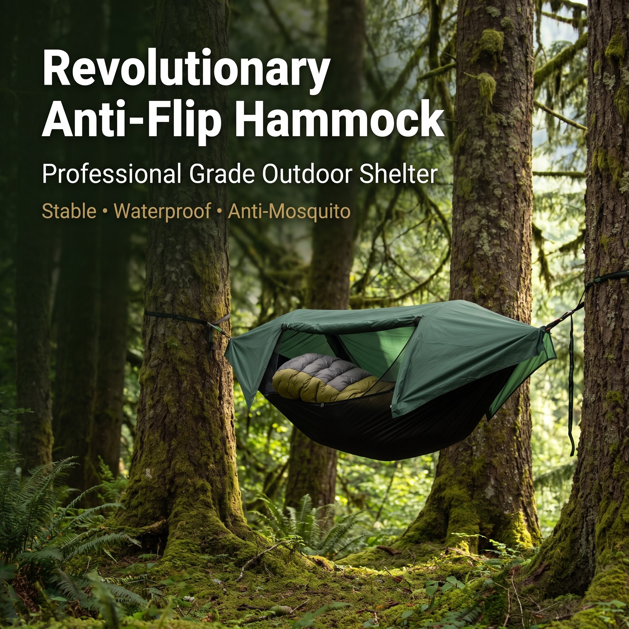 Ultralight Camping Hammock with Integrated Mosquito Net -H26