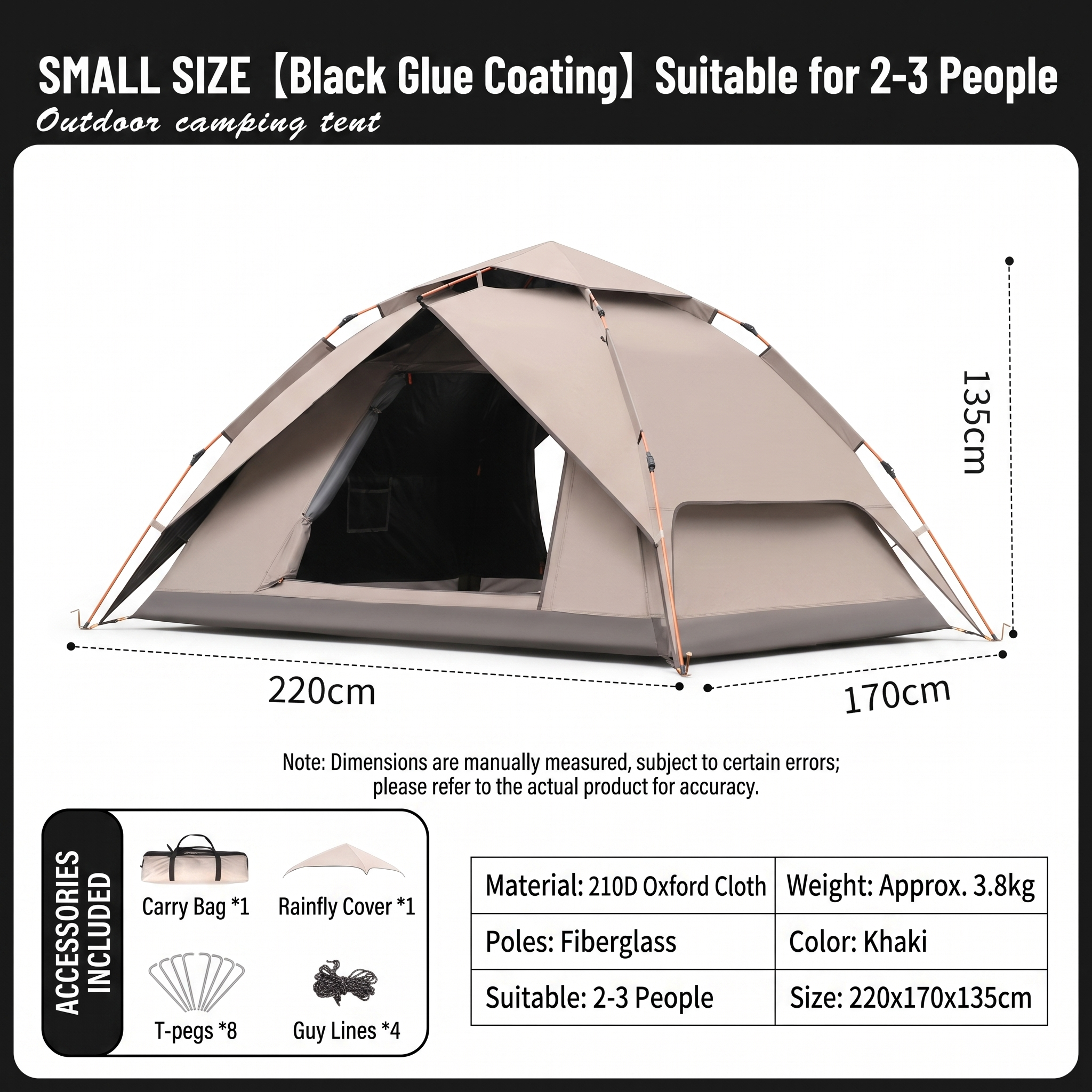 Double-layer Quick-opening Automatic Portable Camping Tent