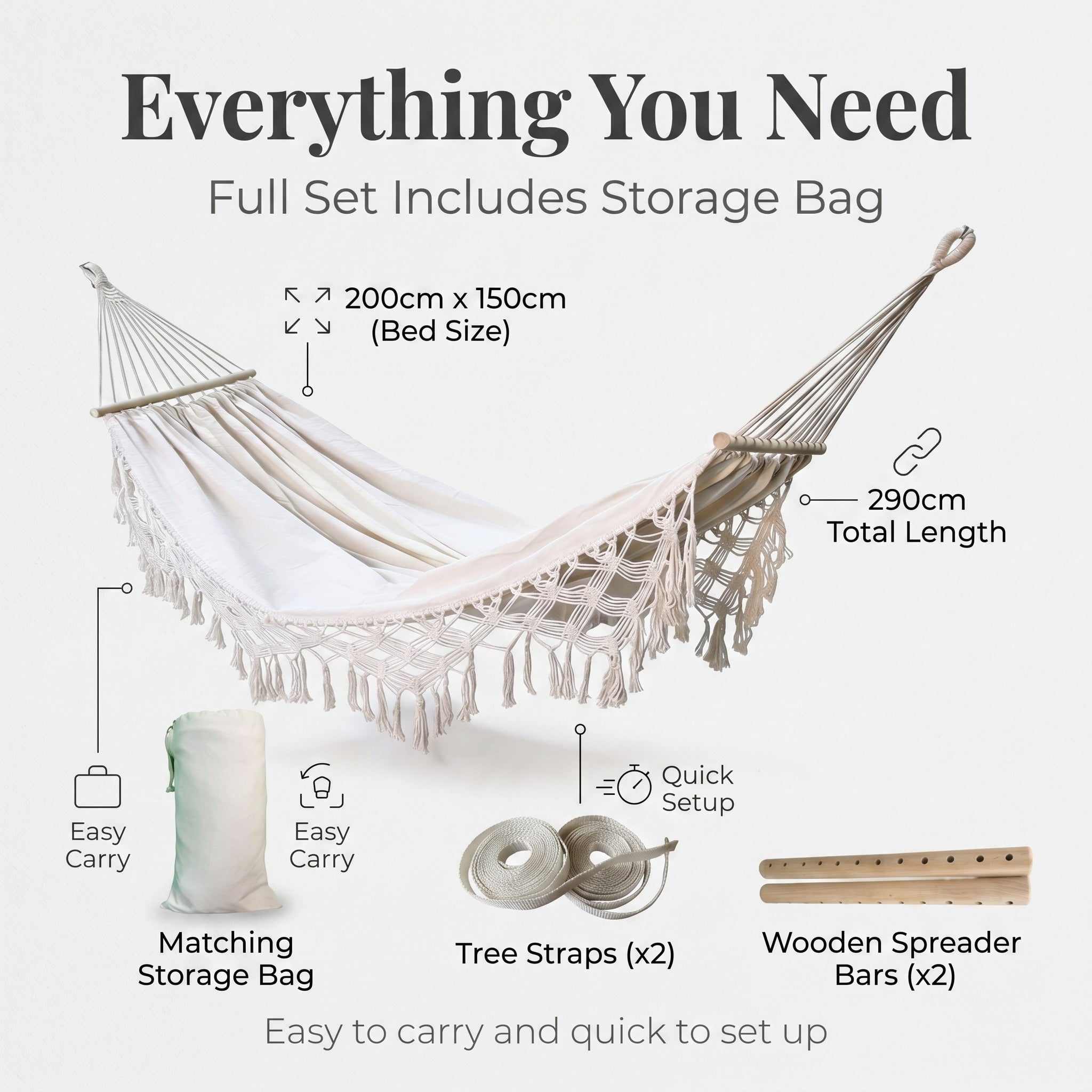 Bohemian Balcony Tassel Hammock Outdoor Densified Canvas Anti-Tipping Swing