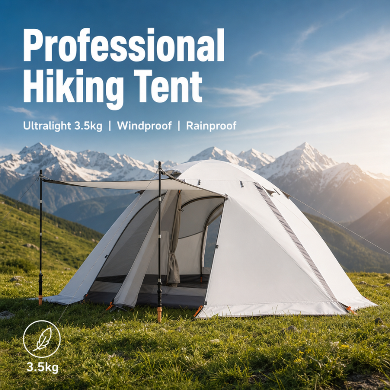 Professional Ultralight Hiking Tent (3.5kg) - Windproof & Rainproof Backpacking Tent