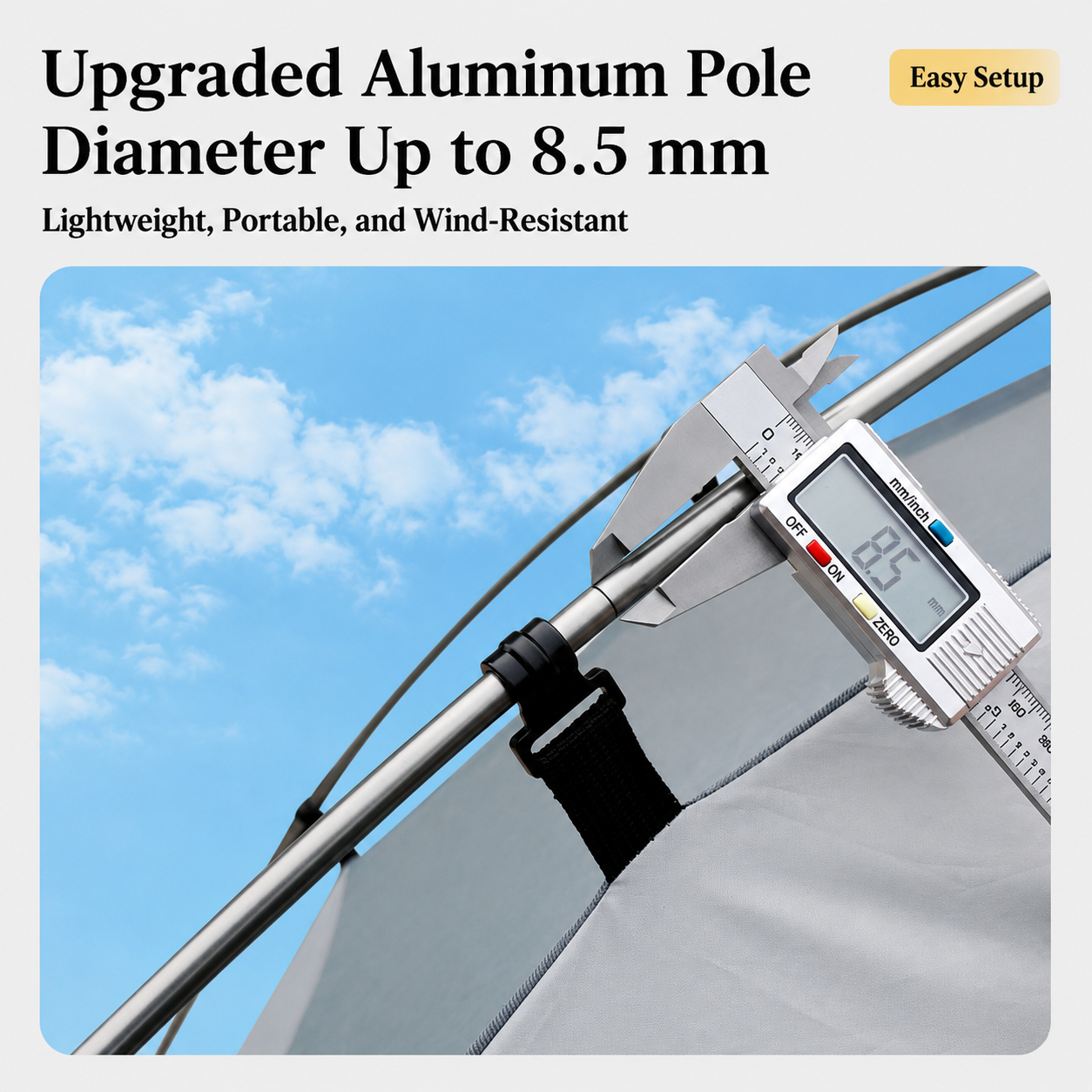 Portable Double-layer Camping tent Windproof Rainproof Sunproof Aluminum Pole -C15