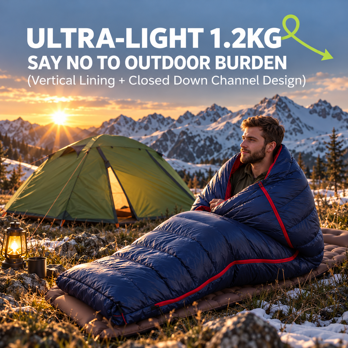 Ultralight Goose Down Sleeping Bag for Adult Camping & Travel - S11