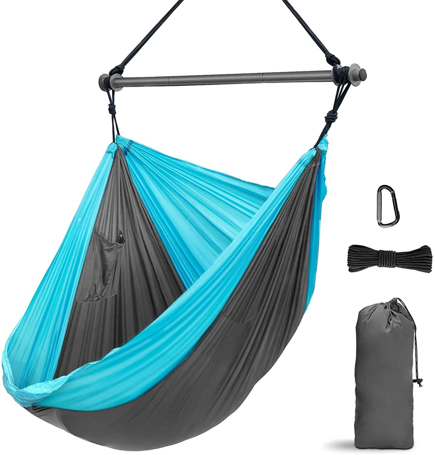 Portable Outdoor Camping Swing Chair with Carbon Steel Frame -  Anti-Slip Balance System