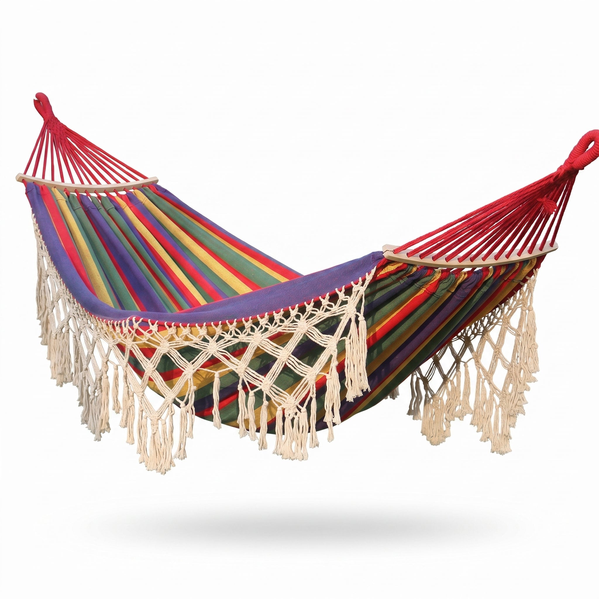 Bohemian Tassel Hanging Hammock Outdoor Anti-tipping Thickened Canvas Leisure Swing