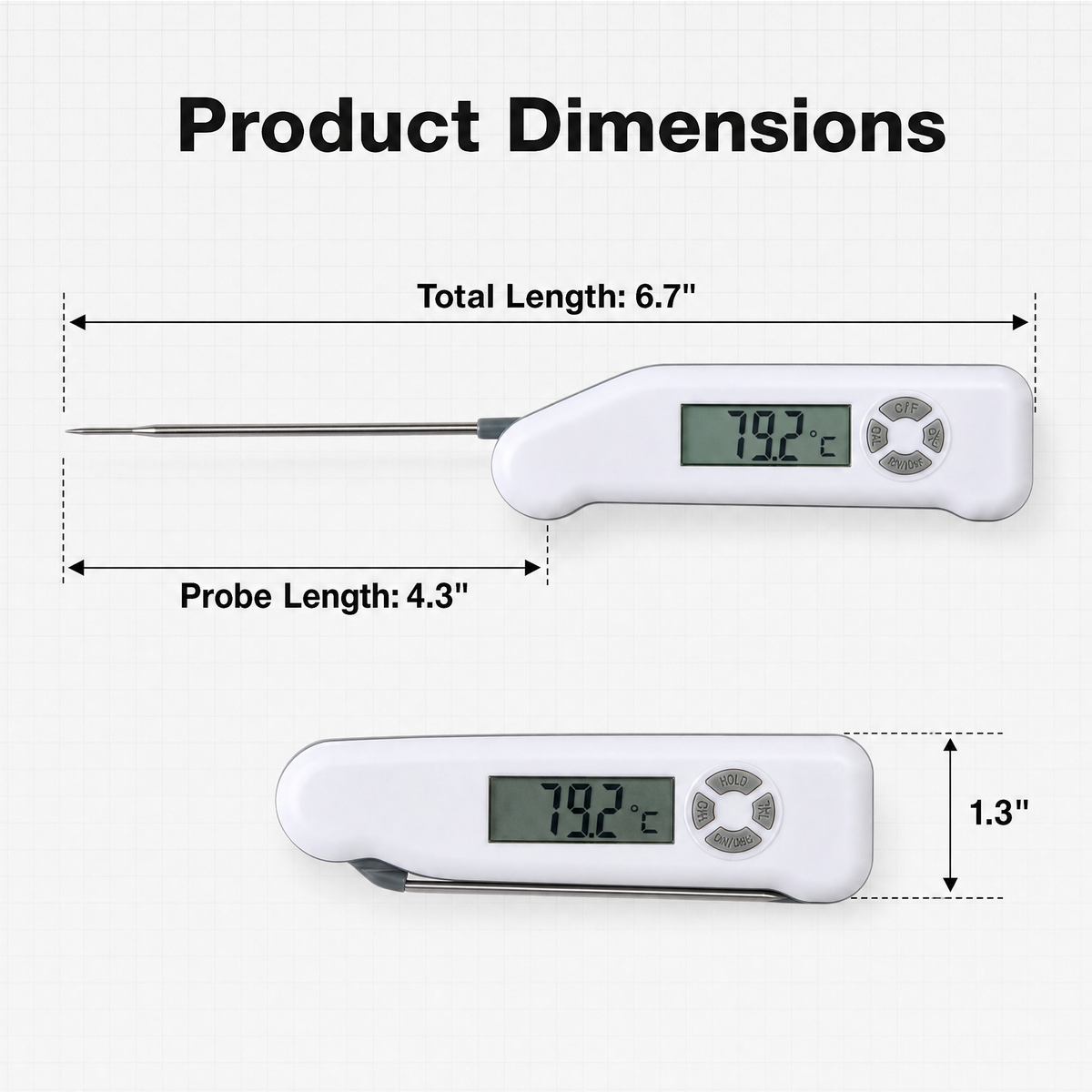 IP68 Waterproof Smart Meat Thermometer with 3s Instant Read & App /T5