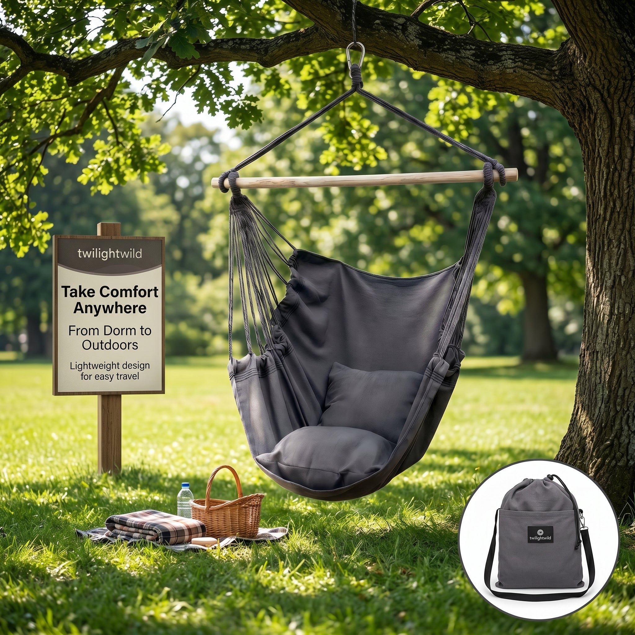 Multipurpose Outdoor Hanging Chair with Cushion