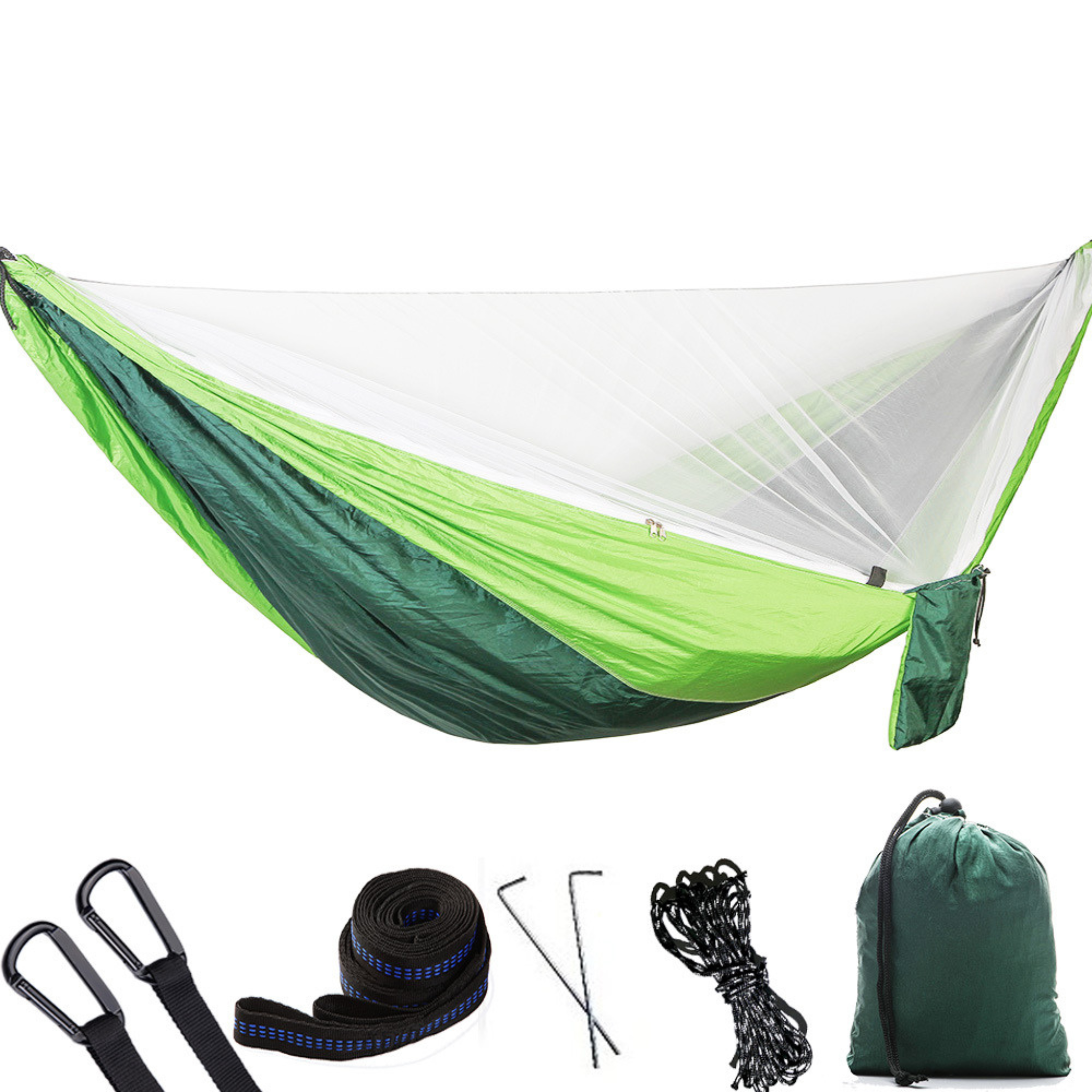 Quick-Deploy Outdoor Anti-Mosquito Hammock with Built-in Net