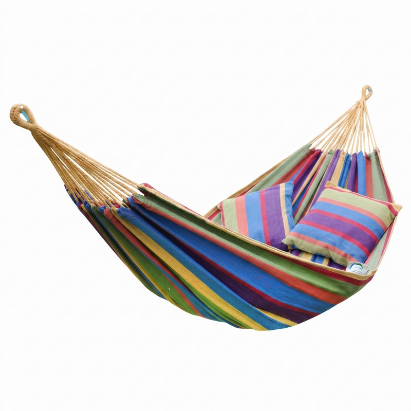 Double King-size Pure Cotton Swing Hammock Portable -H44