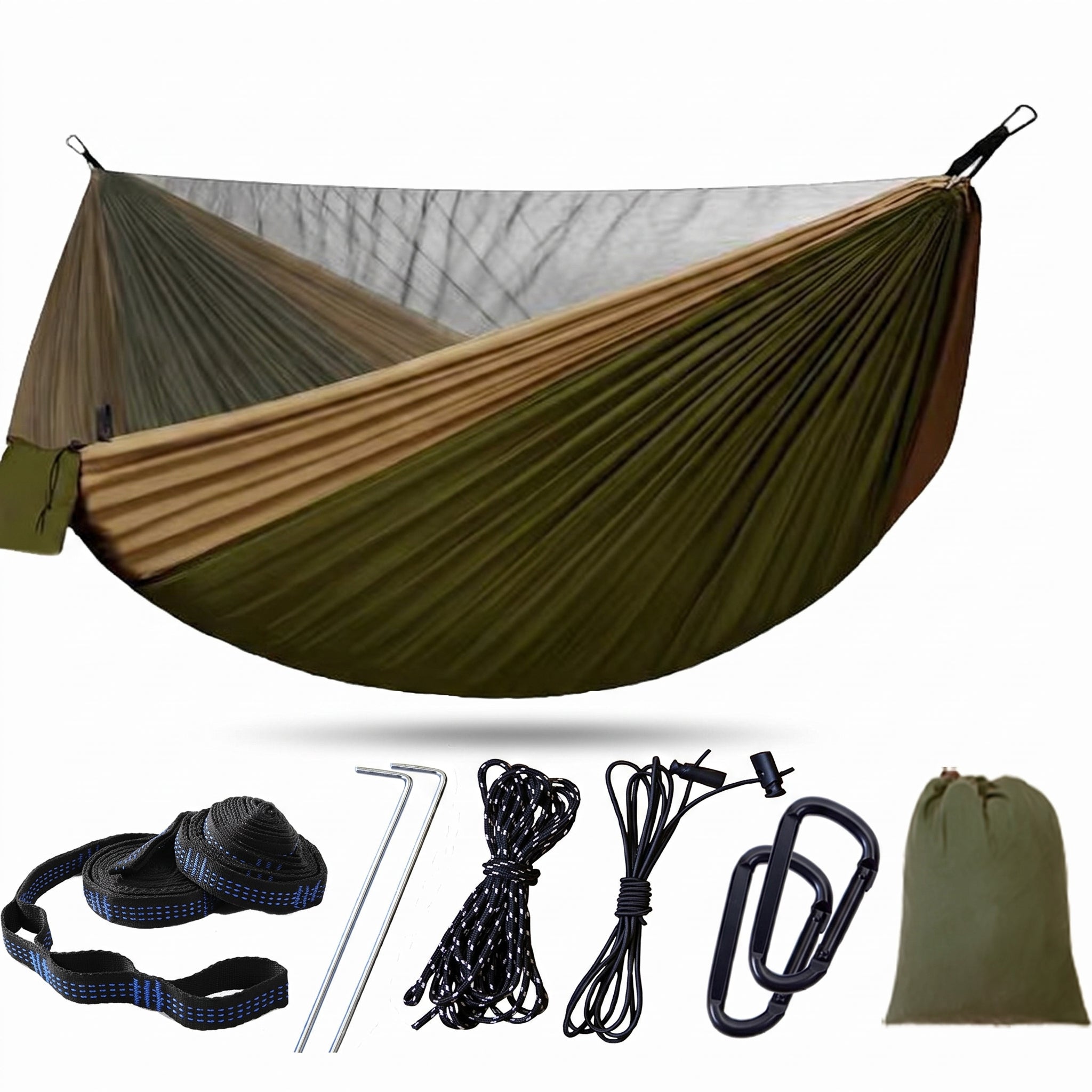 Quick-Deploy Outdoor Anti-Mosquito Hammock with Built-in Net