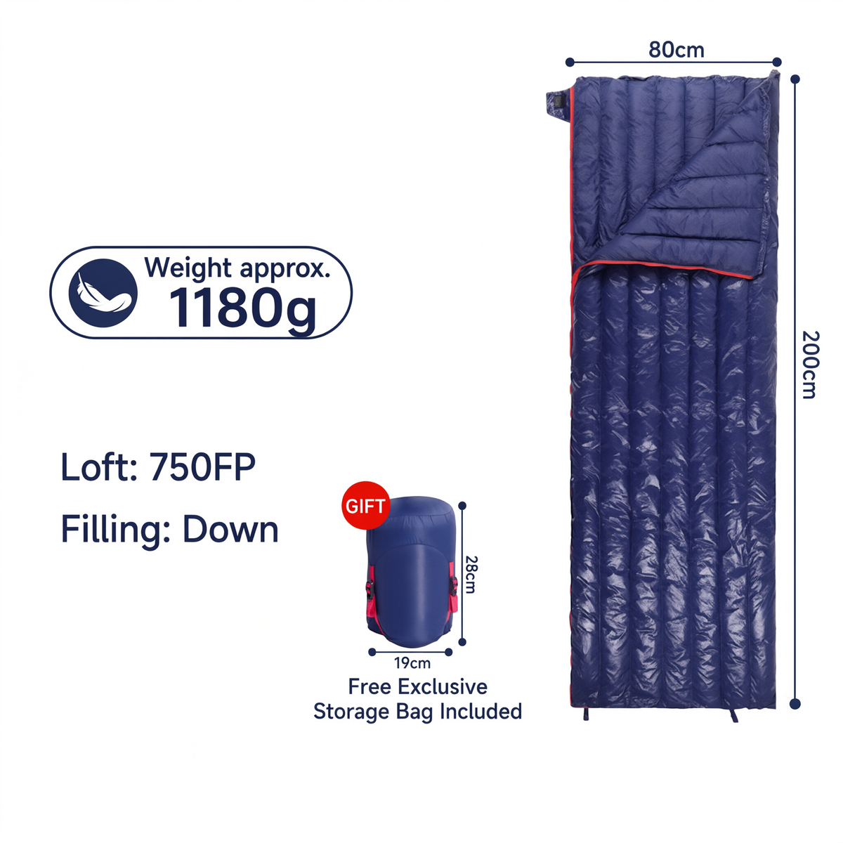 Ultra-Light Duck Down Sleeping Bag - S11