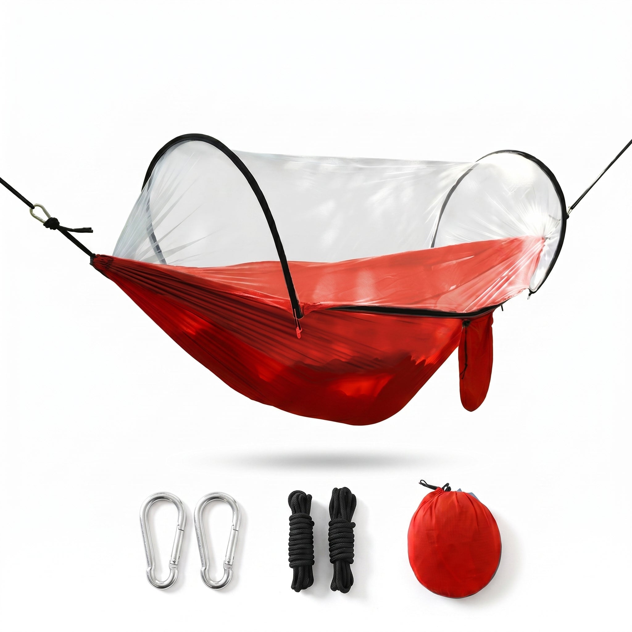 Double Camping Hammock with Mosquito Net – Portable Lightweight Backpacking Hammock for Outdoor Adventures