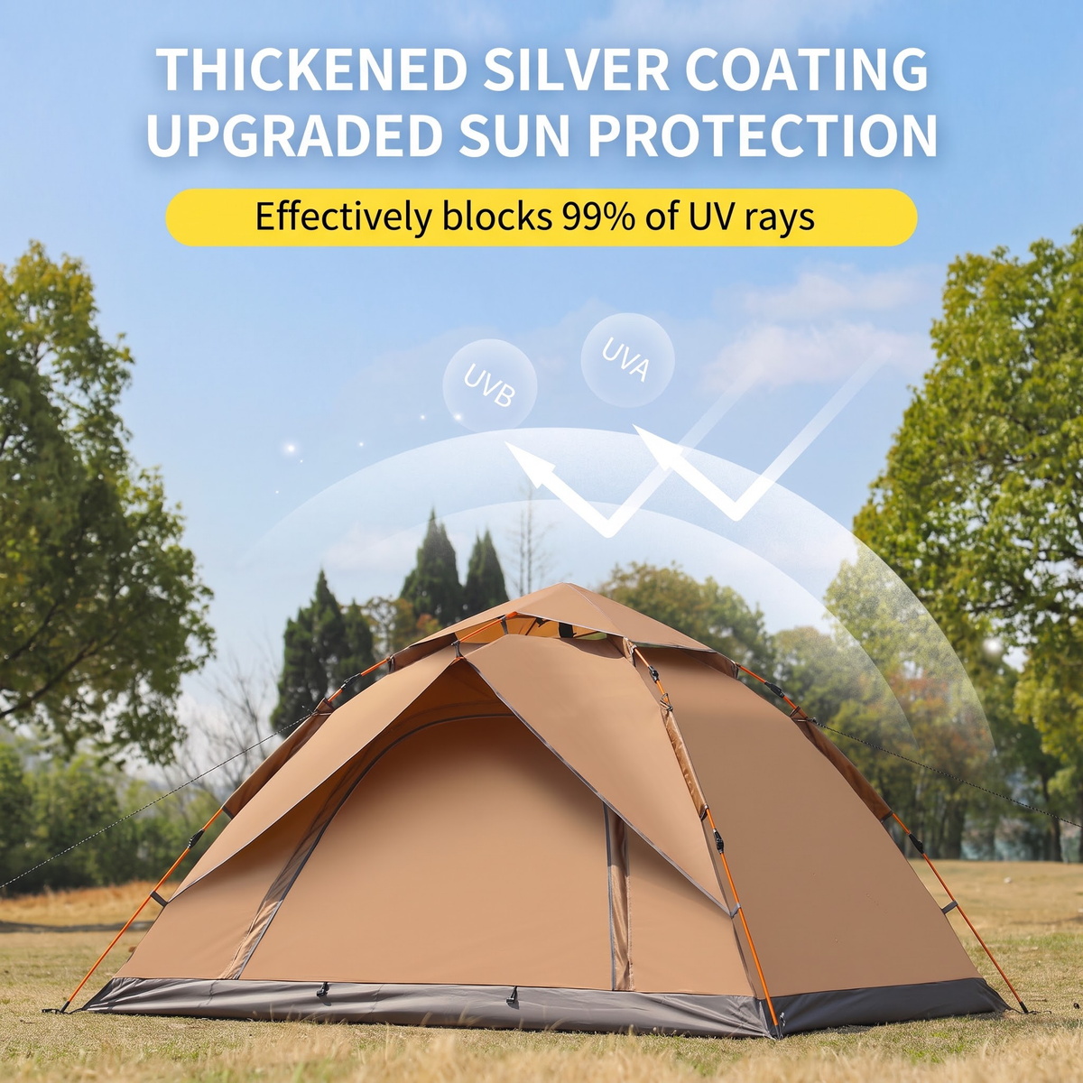 Quick-opening Camping Tent Windproof Sunproof Ultra-lightweight Portable Foldable -C14