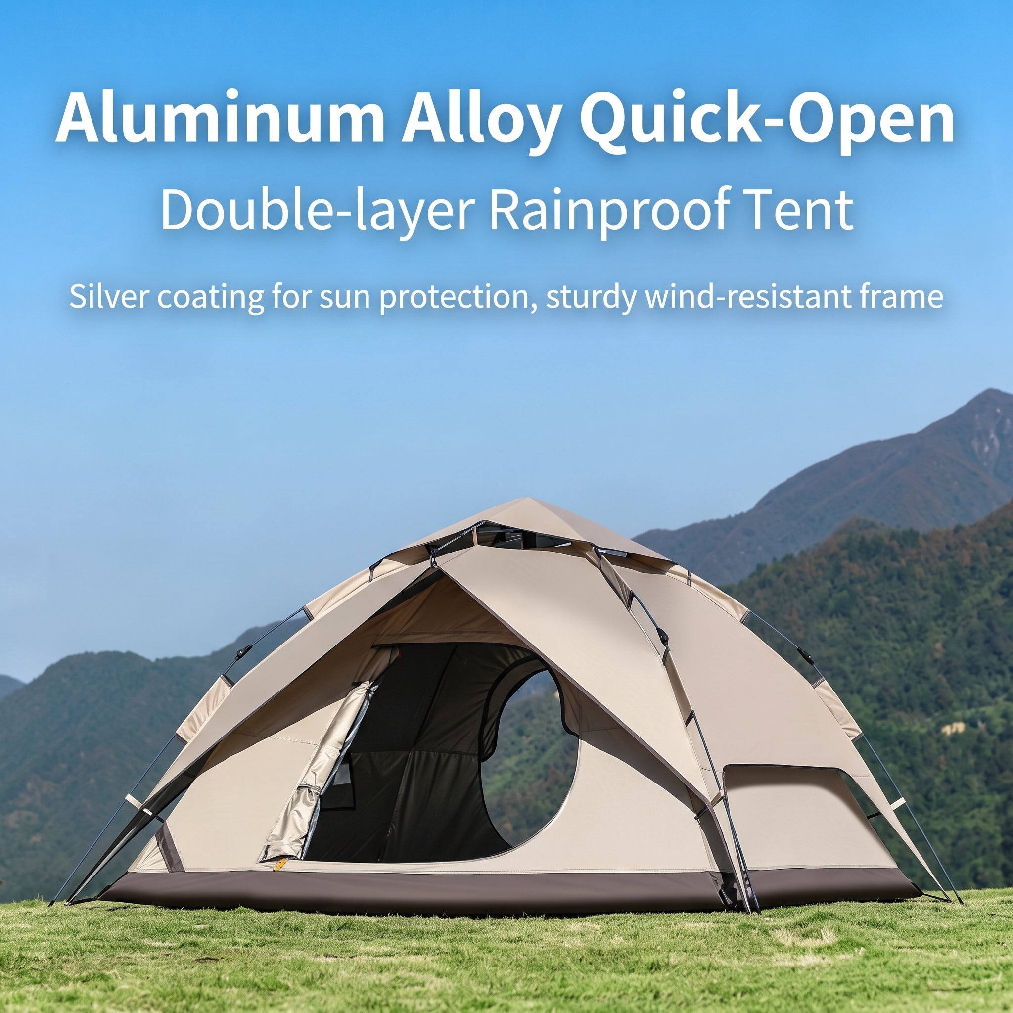 Fully Automatic Double-layer Quick-opening And Folding Portable Camping Tent